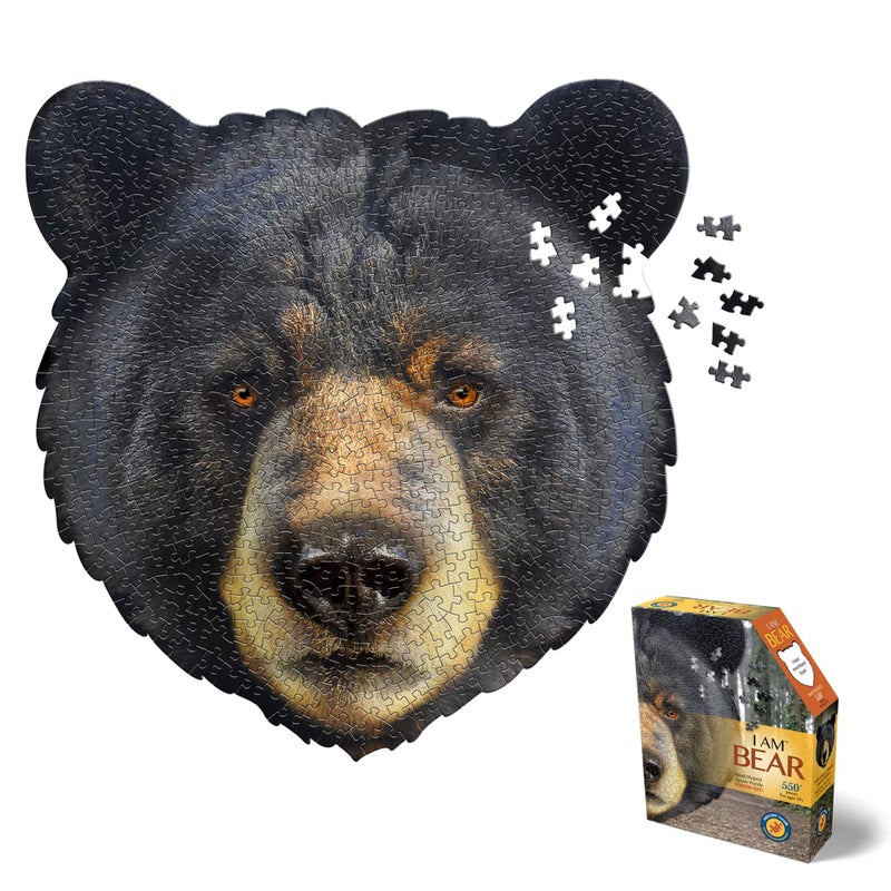 Madd Capp Puzzles - I AM Bear - 550 pieces - Animal Shaped Jigsaw Puzzle - Image 1